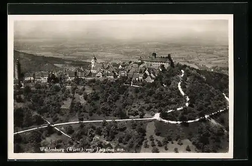 AK Waldenburg /Württ., Fliegeraufnahme des Ortes