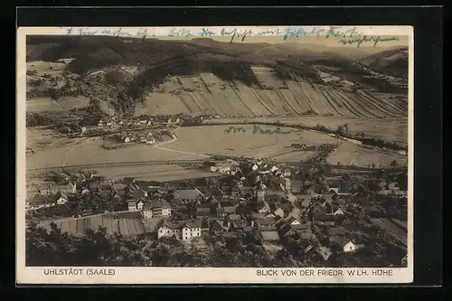 AK Uhlstädt /Saale, Ortsansicht aus der Vogelschau