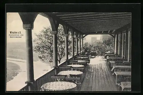 AK Wimpfen a. B., Neckarblick vom Hotel Mathildenbad