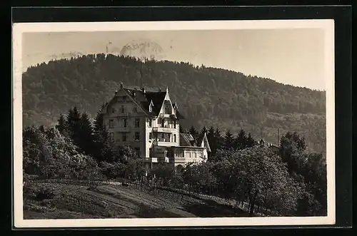 AK Baden-Baden, Hotel und Cafe Gretel mit grüner Umgebung