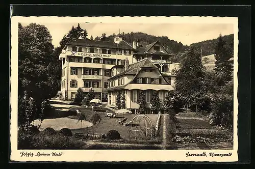 AK Herrenalb /Schwarzw., Hospiz Grüner Wald - Gartenansicht