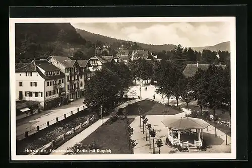 AK Herrenalb /Schwarzw., Partie mit Kurplatz