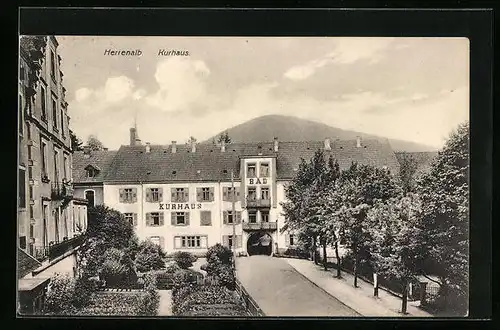 AK Herrenalb, Kurhaus aus der Vogelschau