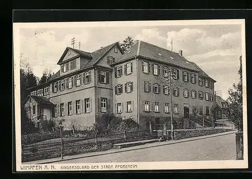AK Wimpfen a. N., Kindersolbad der Stadt Pforzheim