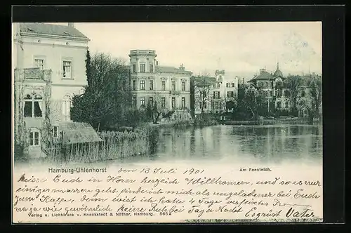 AK Hamburg-Uhlenhorst, Am Feenteich