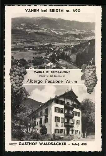 AK Vahrn b. Brixen, Gasthof Waldsacker, Ortsansicht