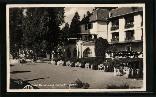 AK Collalbo, Hotel Bemelmans mit Terrasse