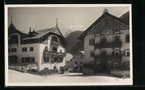 AK Ortisei, Hotel Posta, Cavallino bianco