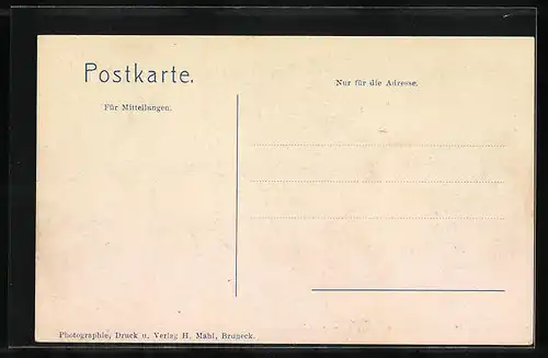 AK Abtei, Gasthof zur Post mit Hl. Kreuzkofl