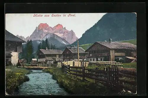 AK Sexten, Partie an einem Bach