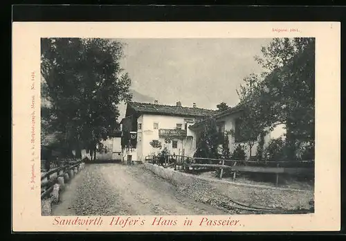 AK St. Leonhard, Gasthaus Sandwirth Hofer's Haus in Passeier