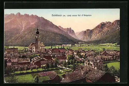 AK Toblach, Teilansicht gegen Ampezzo-Eingang