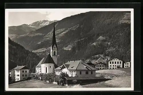 AK S. Leonardo in Passiria, Ortsansicht mit Kirche