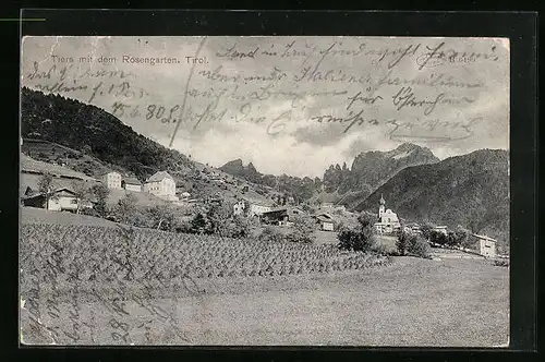 AK Tiers, Gesamtansicht mit dem Rosengarten