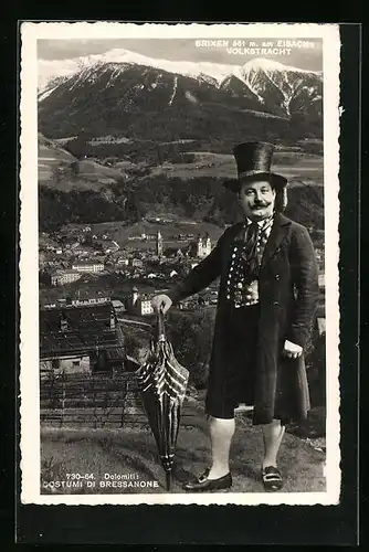 AK Brixen am Eisack, Volkstracht, Panorama