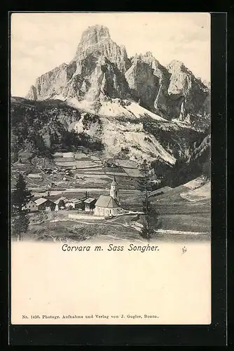 AK Corvara, Panorama mit Sass Songher