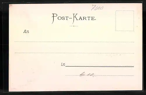 AK Esslingen, Strassenpartie mit Kirche