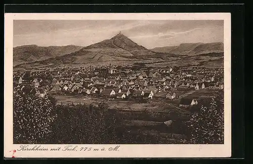 AK Kirchheim, Ortsansicht mit Teck