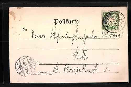 AK Nürnberg, Gasthaus Bratwurstglöcklein, Innenansicht