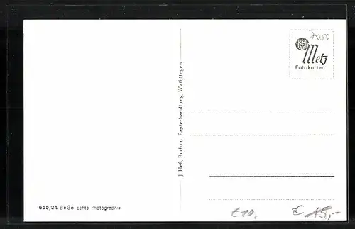 AK Waiblingen, Teilansicht mit Kirche