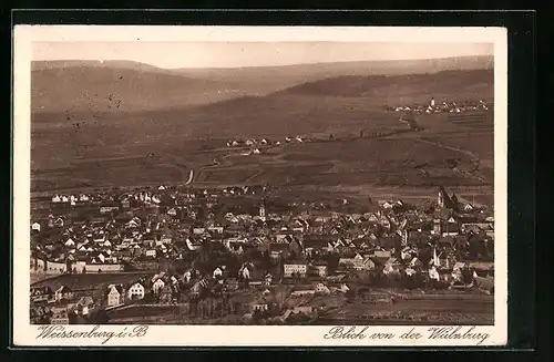 AK Weissenburg i. B., Blick von der Wülzburg auf den Ort