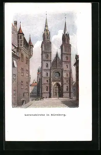 Künstler-AK Nürnberg, Lorenzkirche