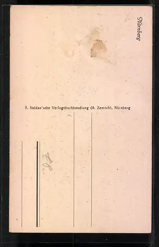 Künstler-AK Nürnberg, Nürnberger Trichter, Ortspartie