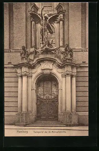 AK Hamburg-Neustadt, Turmportal der St. Michaeliskirche