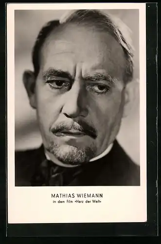 AK Schauspieler Mathias Wiemann in der Film Herz der Welt