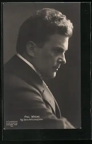 AK Schauspieler Paul Wiecke im Profil