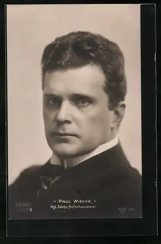 AK Schauspieler Paul Wiecke mit ernstem Blick