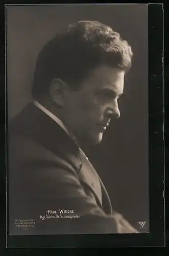 AK Schauspieler Paul Wiecke im Profil