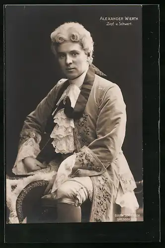 AK Schauspieler Alexander Wierth in Zopf und Schwert