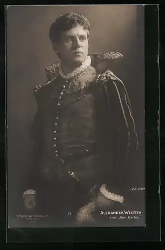 AK Schauspieler Alexander Wierth in Don Carlos