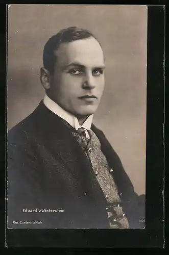 AK Schauspieler Eduard v. Winterstein mit ernstem Ausdruck