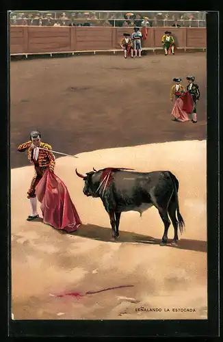 AK Senalando la Estocada, Szene beim Stierkampf