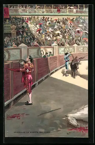 AK Brindando la Muerte del Toro, Szene beim Stierkampf