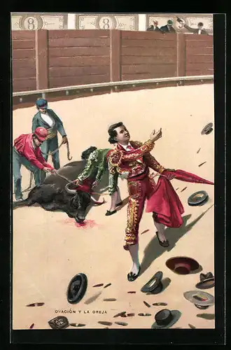 AK Ovacion y la Oreja, Szene beim Stierkampf