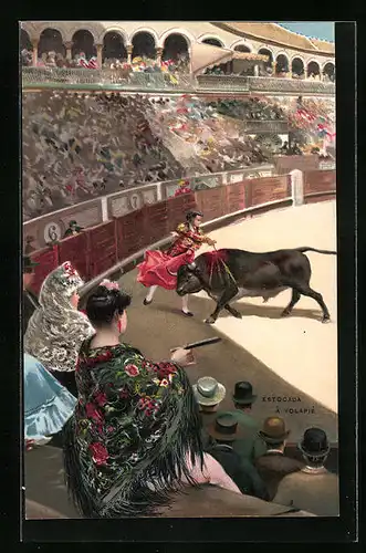 AK Estocada a la Volapie, Szene beim Stierkampf