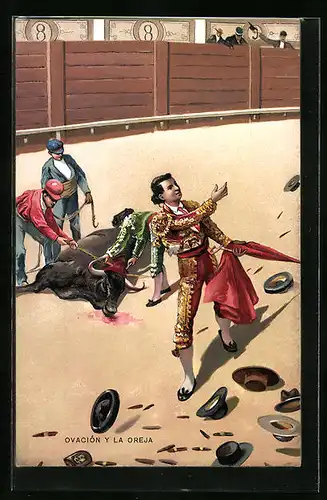 AK Ovacion y la Oreja, Siegreicher Torero wird bejubelt
