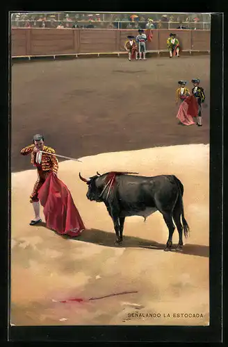 AK Senalando la Estocada, Szene beim Stierkampf