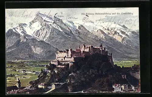 AK Salzburg, Festung Hohensalzburg, Untersberg