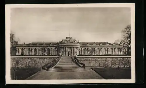 AK Potsdam, Schloss Sanssouci mit der obersten Terrasse