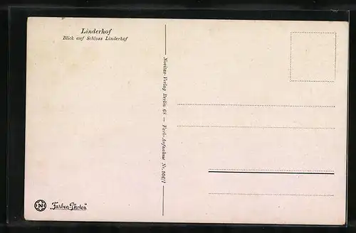 AK Linderhof, Blick auf das Schloss mit Anlage
