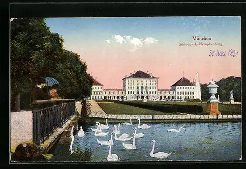 AK München, Schlosspark Nymphenburg