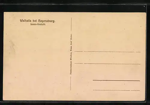 AK Regensburg, Wallhalla, Innen-Ansicht