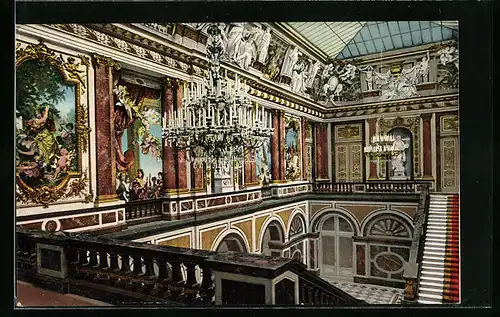 AK Herrenchiemsee, Das Kgl. Schloss, Treppenhaus