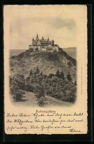 AK Blick auf Schloss Hohenzollern