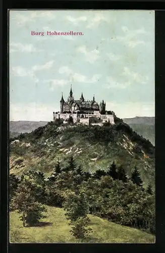 AK Burg Hohenzollern aus der Ferne