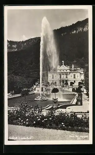 AK Schloss Linderhof, Grosse Fontäne